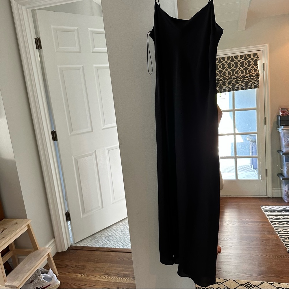 VINCE black silk slip dress. Size M.